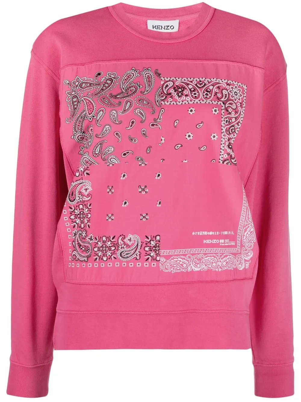 

Kenzo long-sleeved bandana-panel sweatshirt - Pink