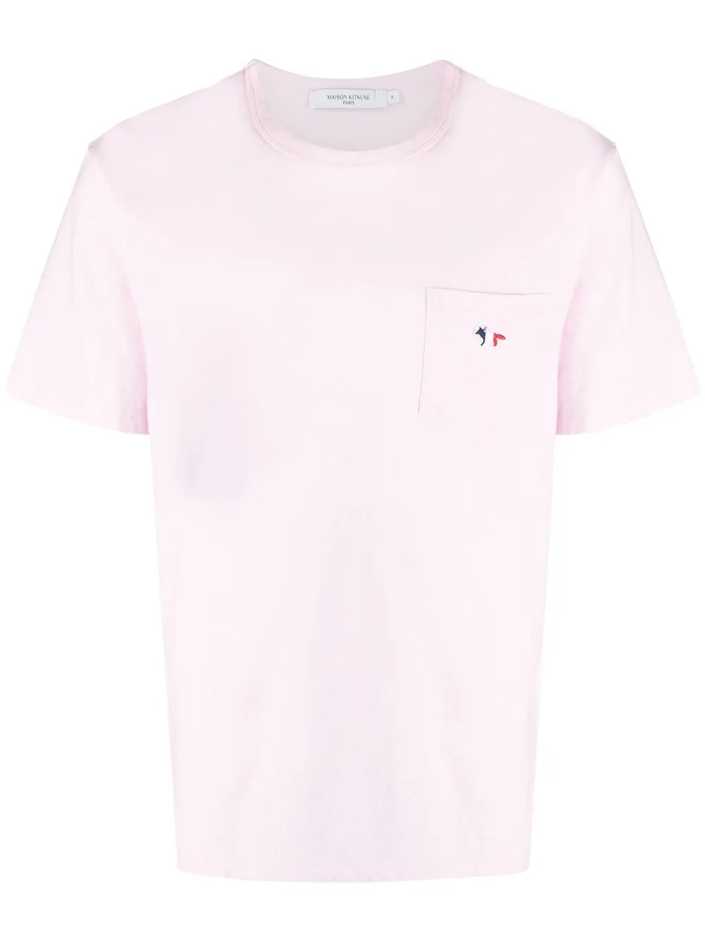 

Maison Kitsuné playera con parche Fox - Rosado