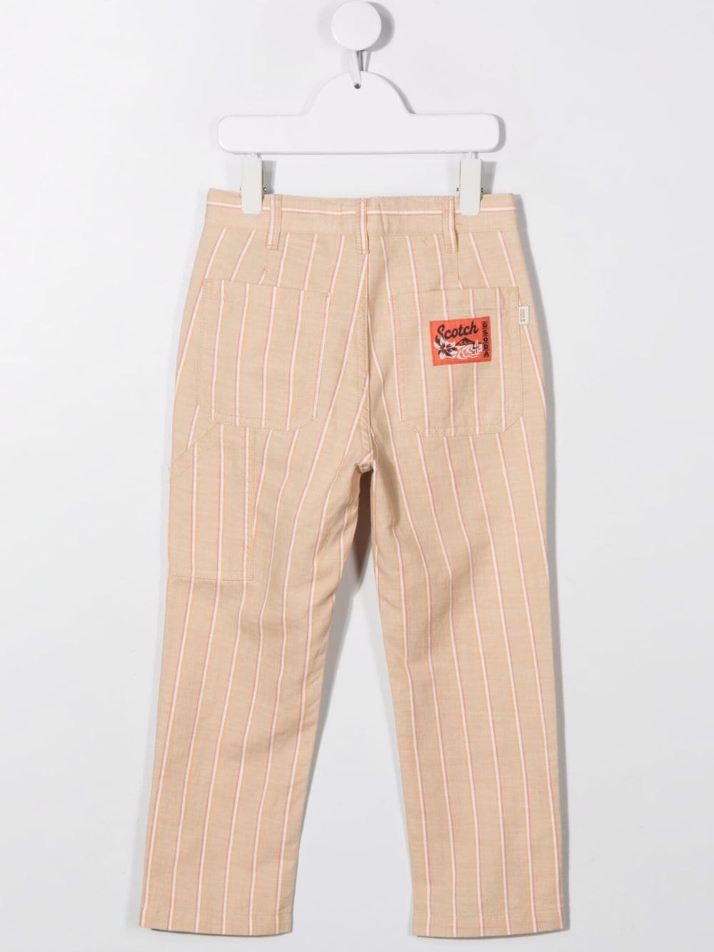 Scotch & Soda Gestreepte pantalon - Beige