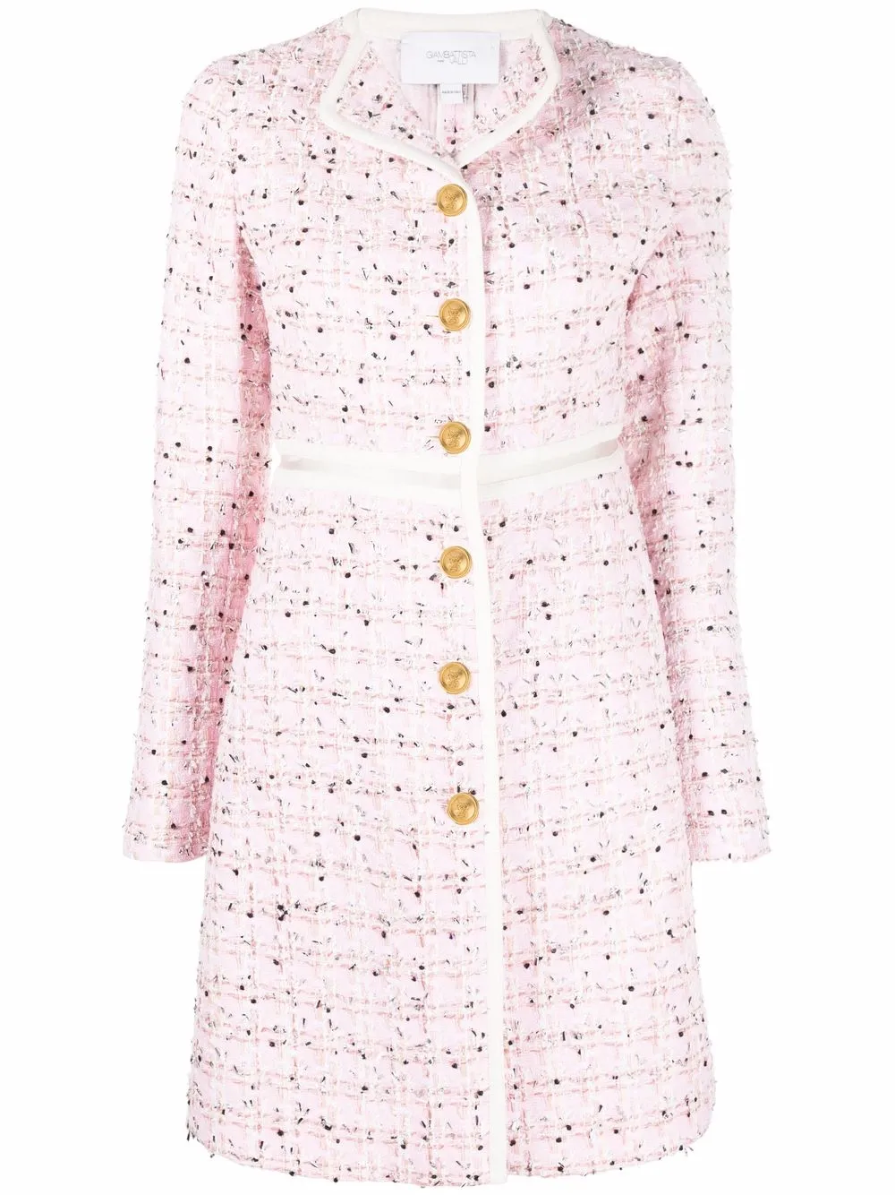 

Giambattista Valli tweed single-breasted coat - Pink