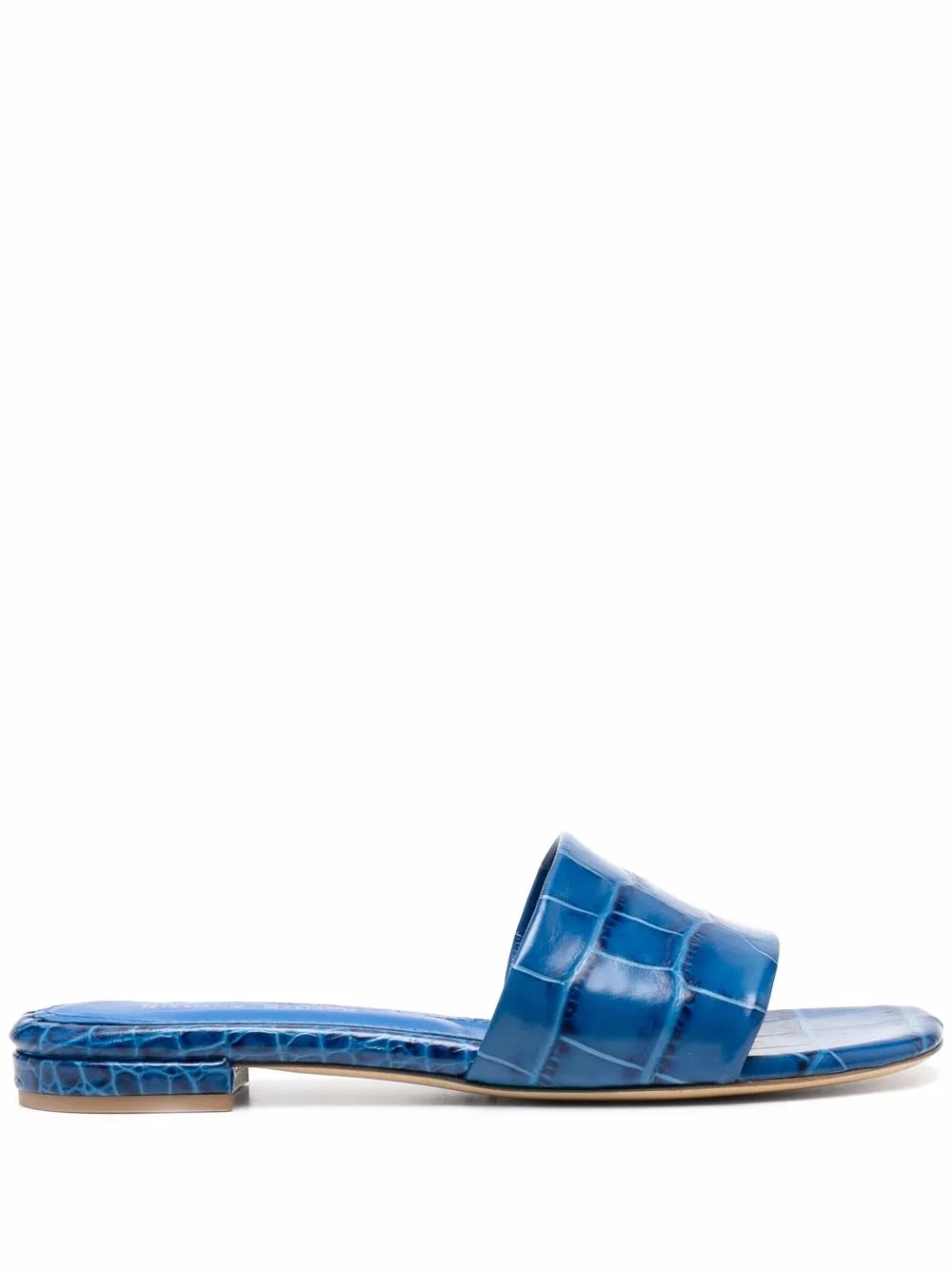 

Giuliano Galiano flip flops con efecto de piel de cocodrilo - Azul