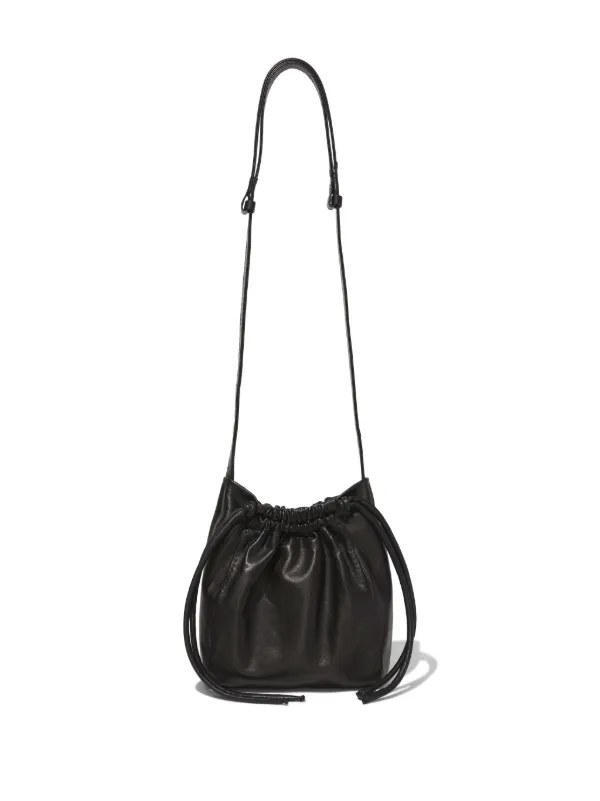 drawstring shoulder bag／black leather Leather Medium Andie Drawstring Bag | Ralph Lauren