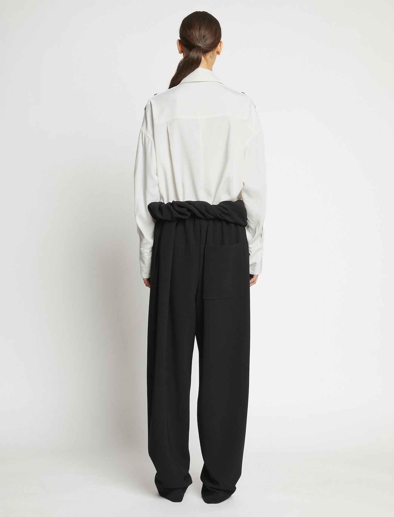 Viscose Marocaine Shirt in black | Proenza Schouler