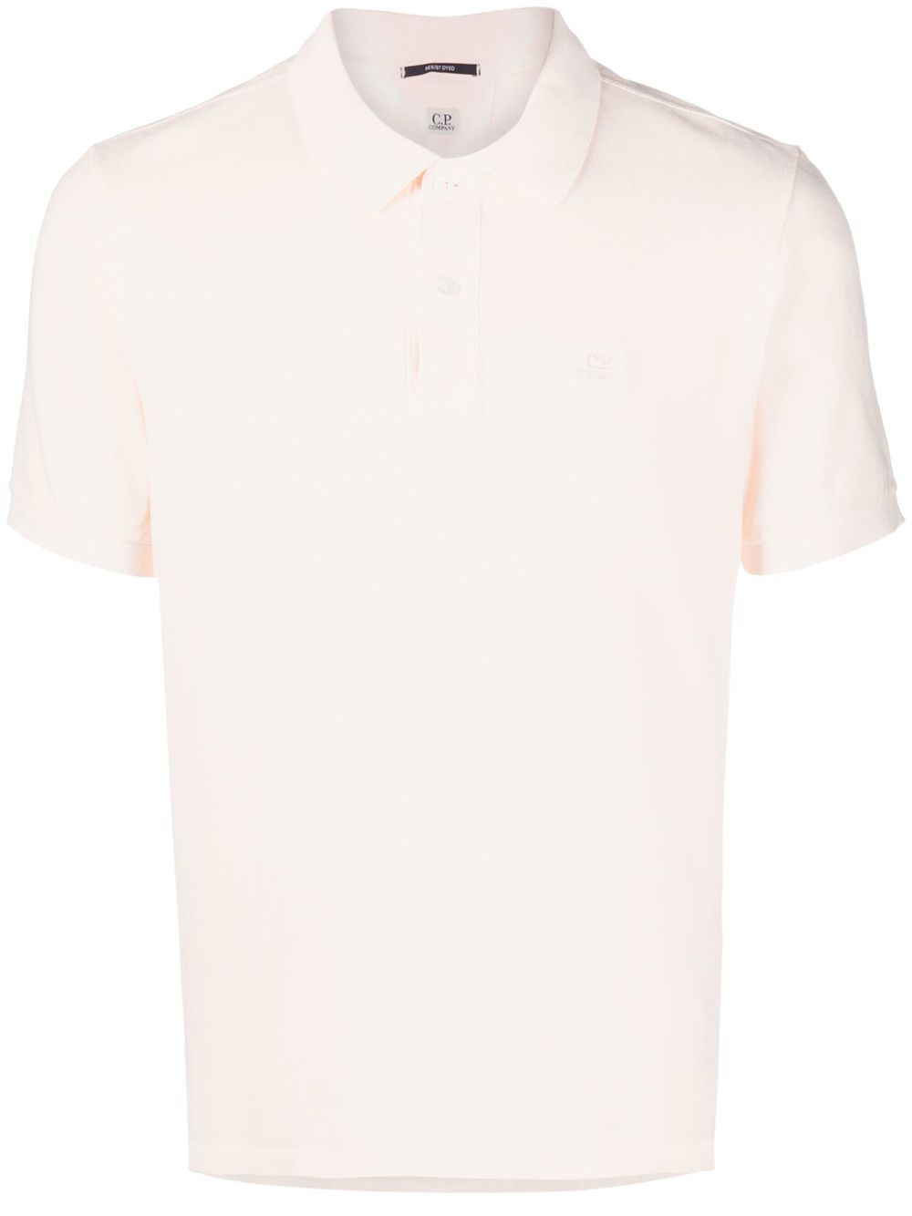 C.P. Company embroidered logo cotton polo shirt - Neutrals