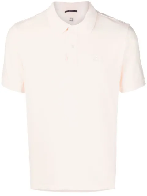 C.P. Company embroidered logo cotton polo shirt