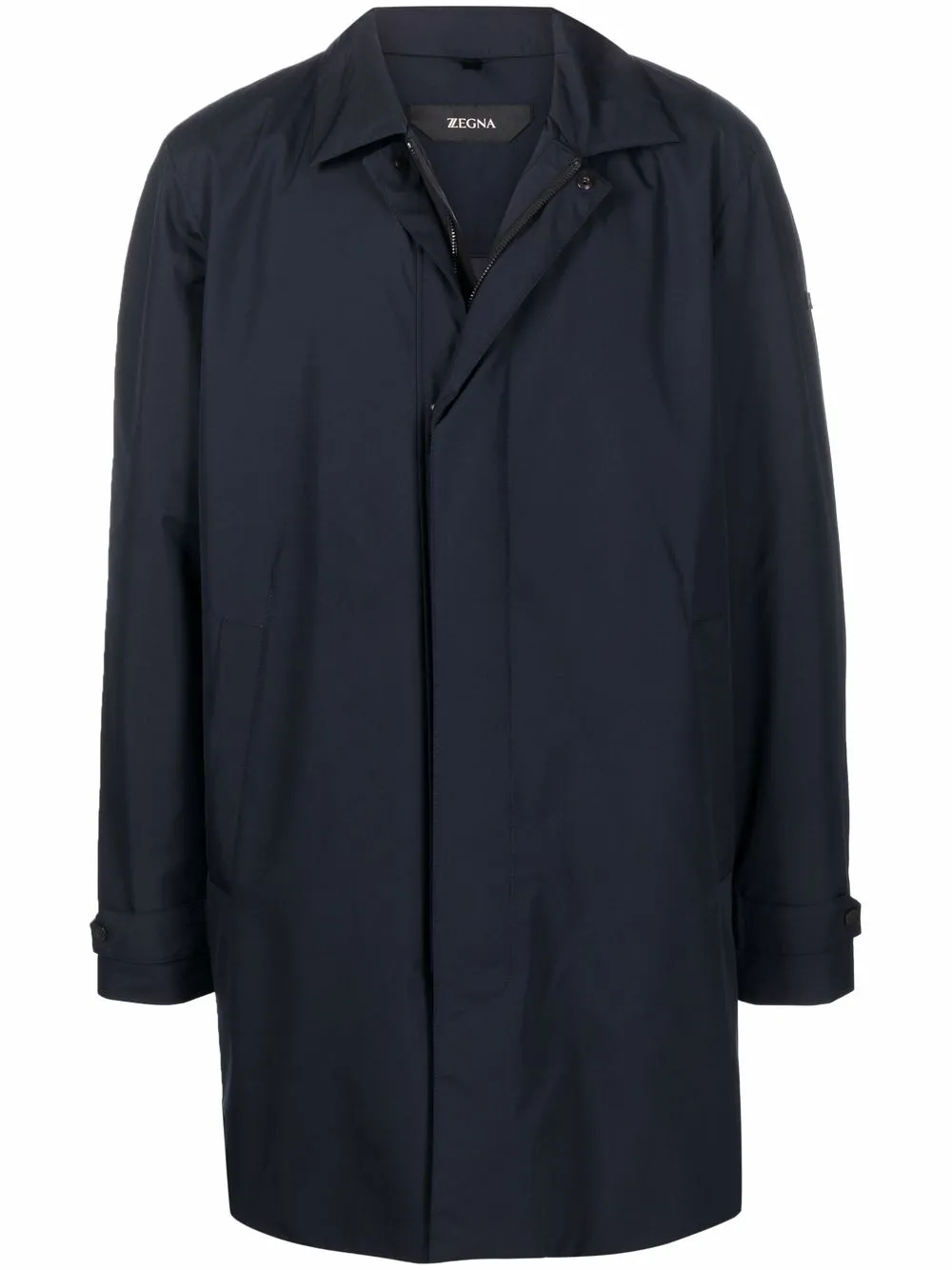 

Zegna zipped-up parka coat - Blue