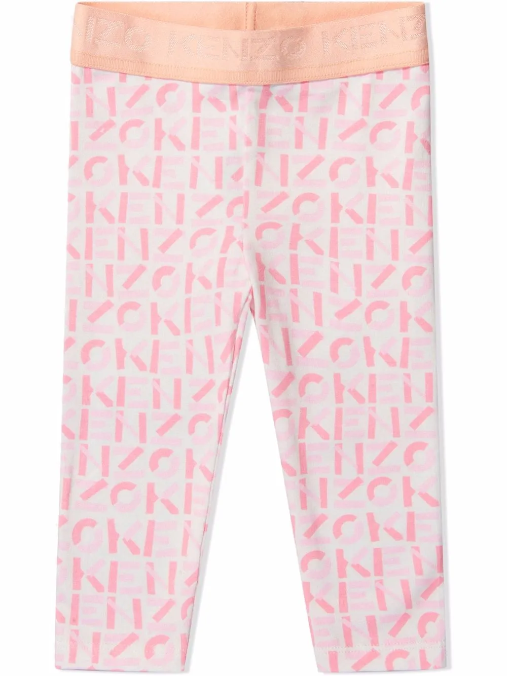 

Kenzo Kids leggins con monograma estampado - Blanco