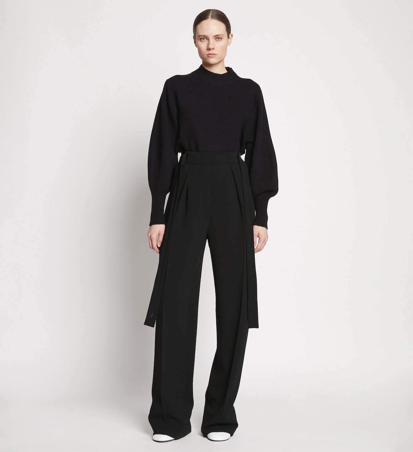 Matte Viscose Crepe Pants