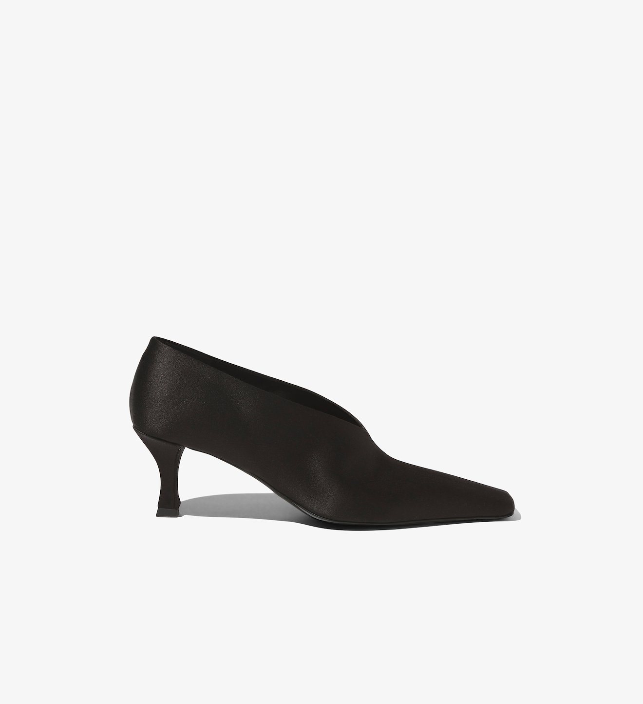 Satin Trap Pumps
