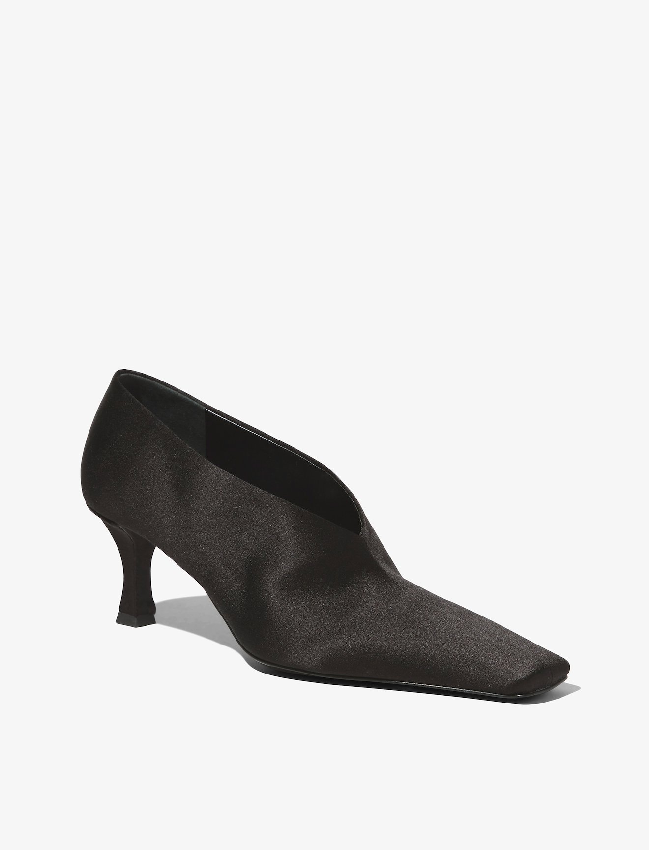 Satin Trap Pumps #1