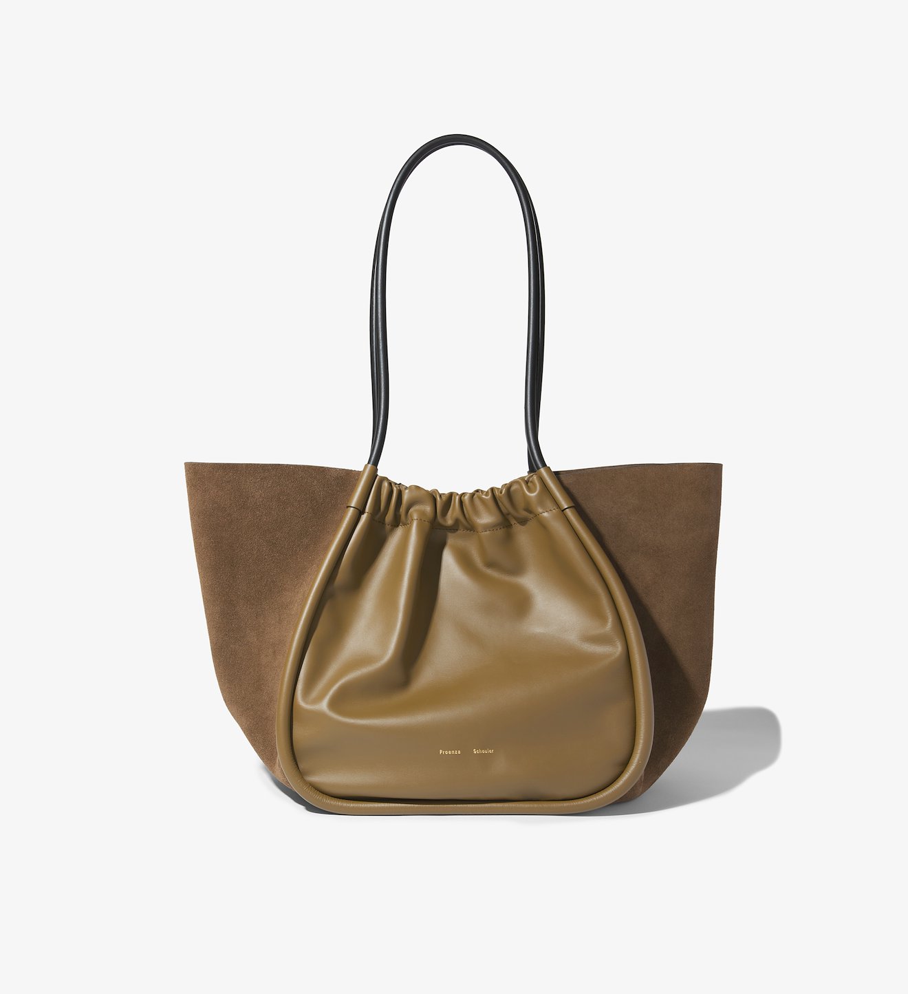 XL Suede Ruched Tote
