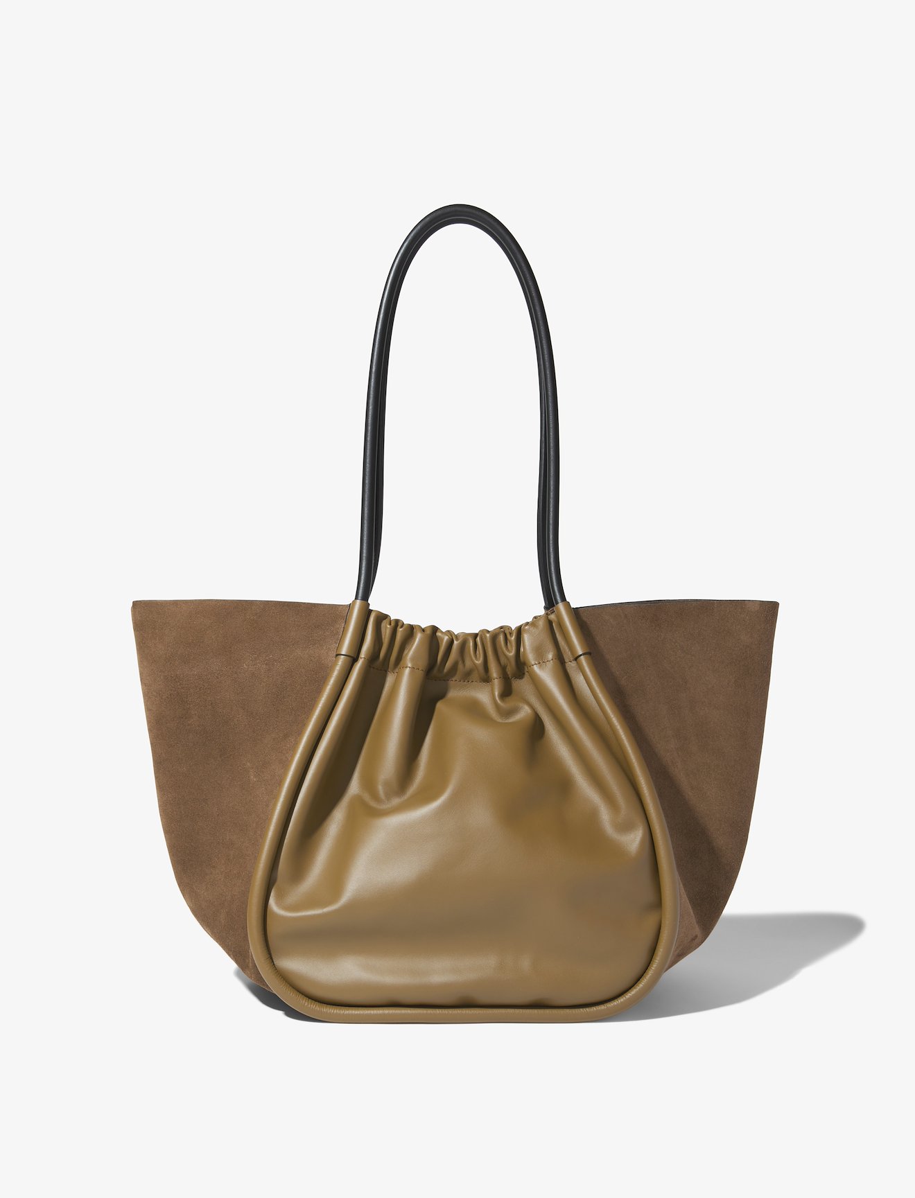 XL Suede Ruched Tote #3