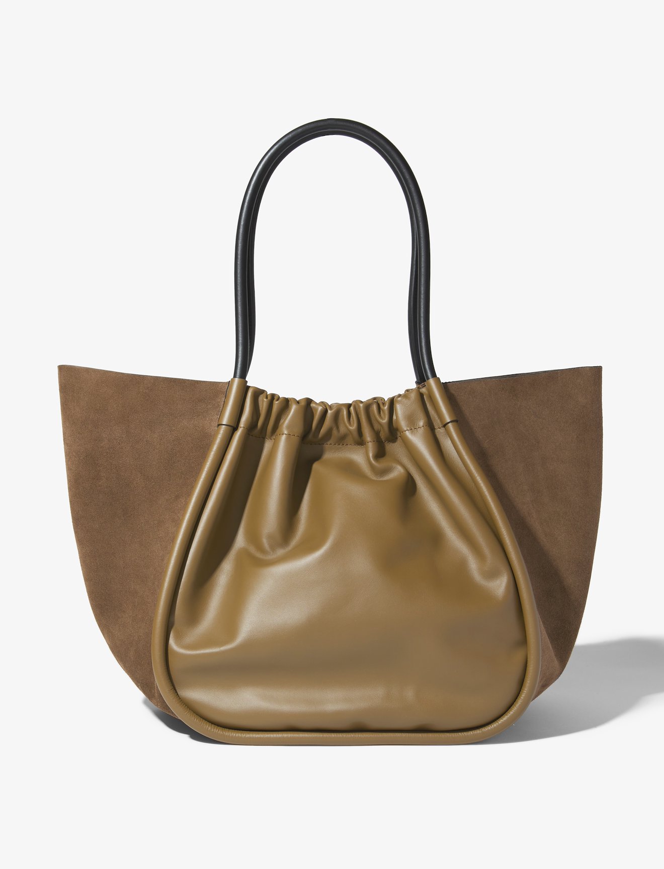 XL Suede Ruched Tote #3