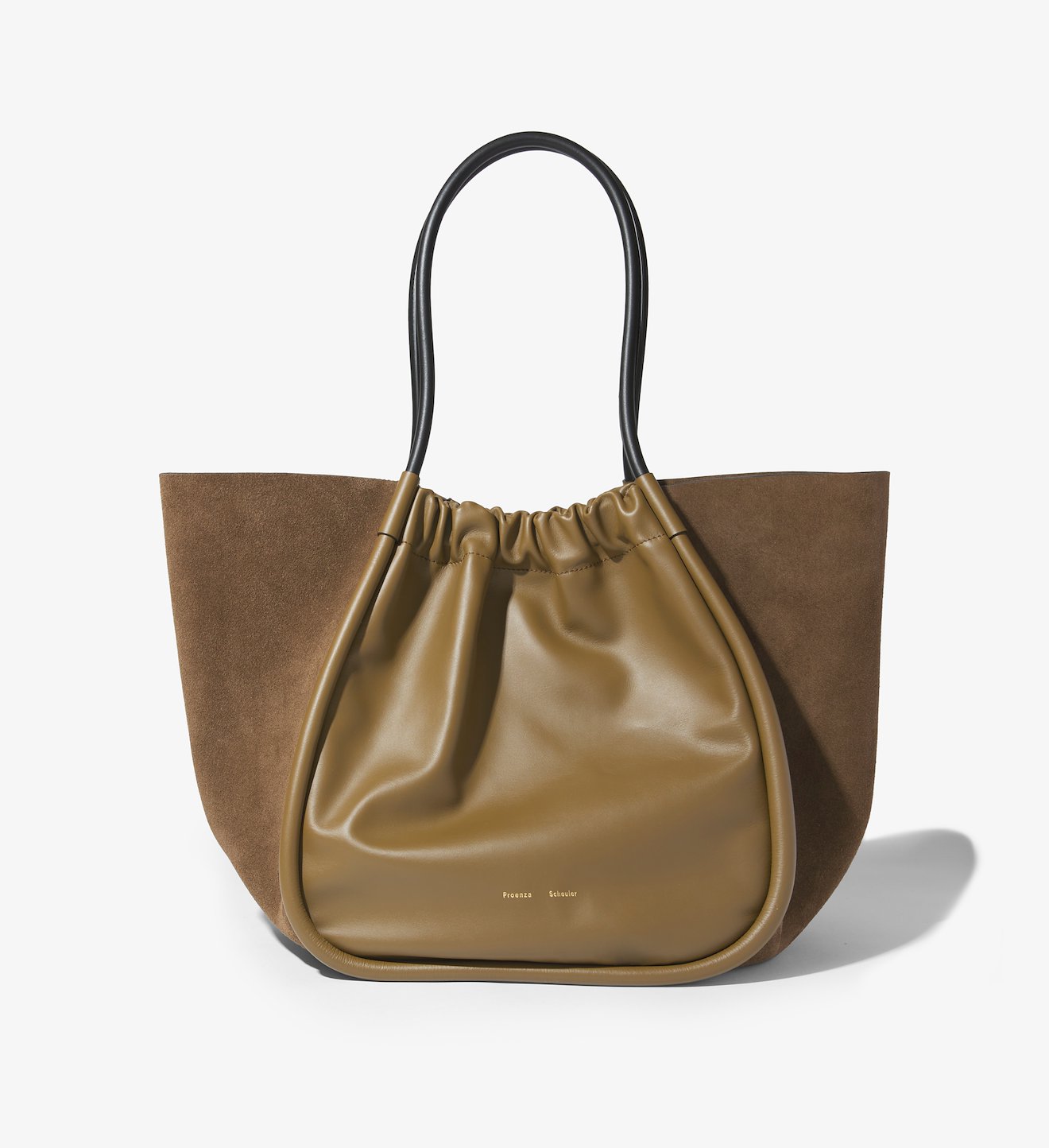 XL Suede Ruched Tote