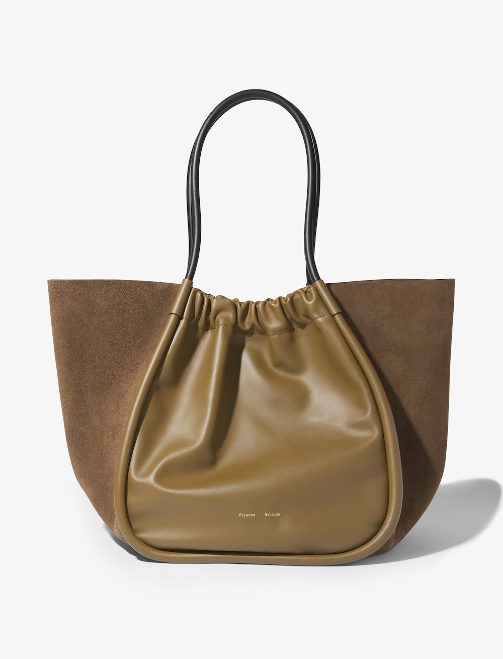 XL Suede Ruched Tote