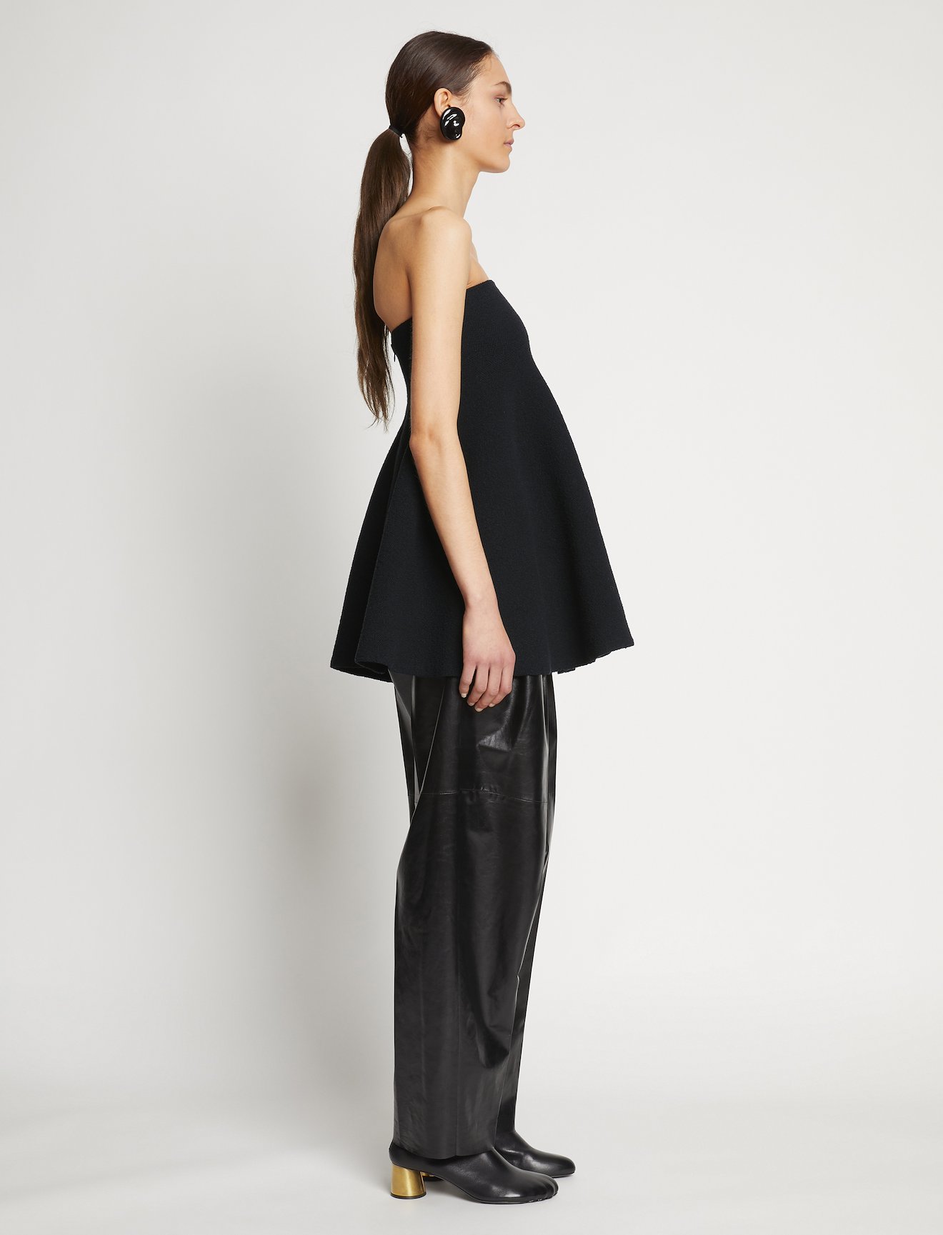 Silk Viscose Boucle Strapless Dress #2