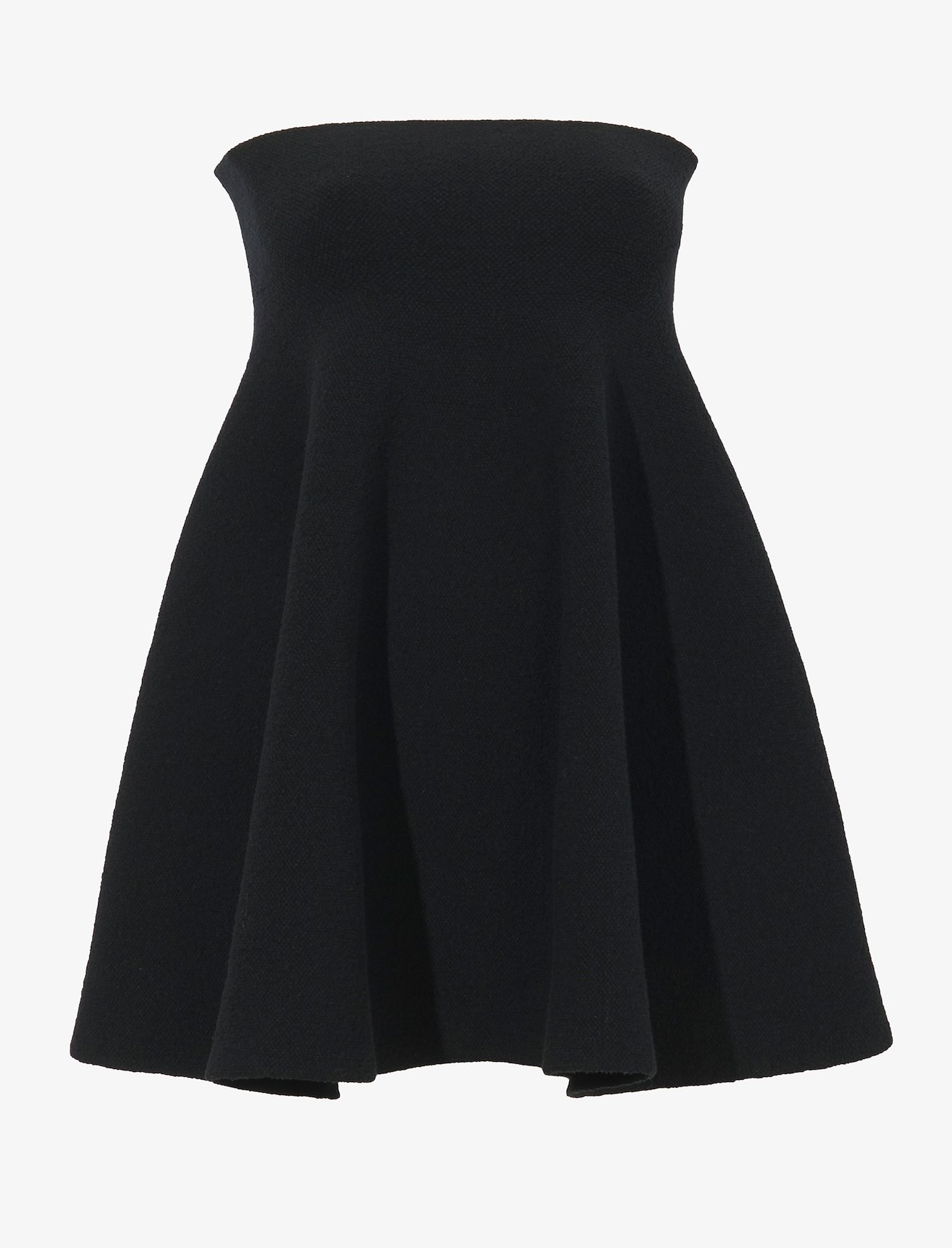 Silk Viscose Boucle Strapless Dress #5