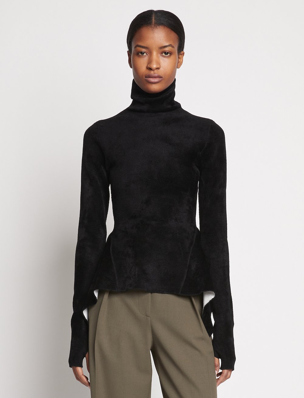 Compact Velvet Knit Top