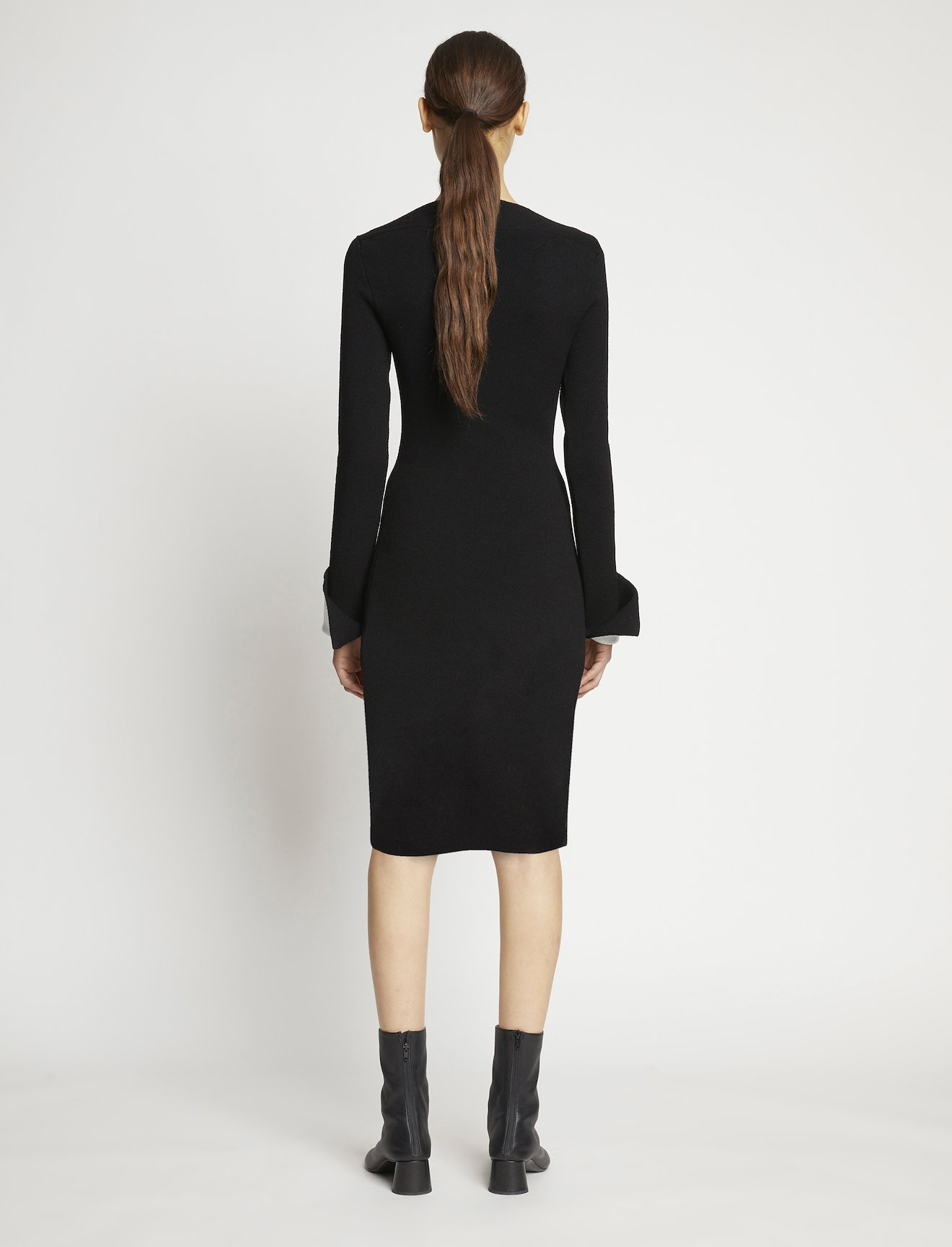 Textured Viscose Knit Sweater Dress #2