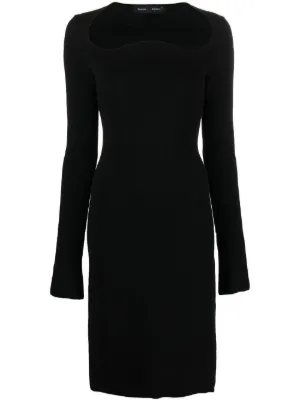 alexander wang logo printed bodycon mini dress Alexander Wang Logo Print Bodycon Mini Dress In Black