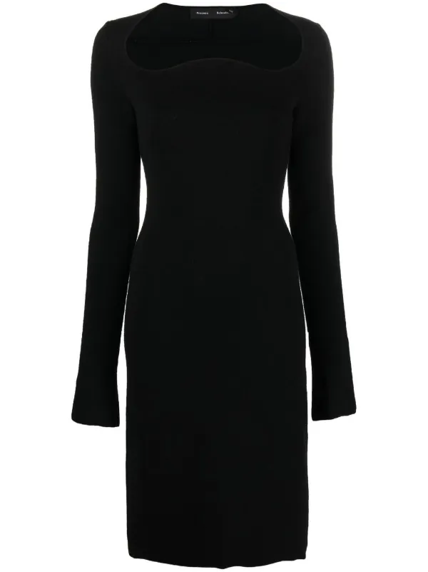 proenza knit dress PROENZA SCHOULER Fringed silk-blend boucl-knit maxi dress