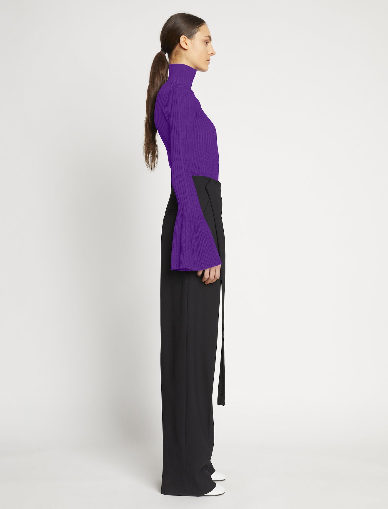 Viscose Rib Zip Sweater #2