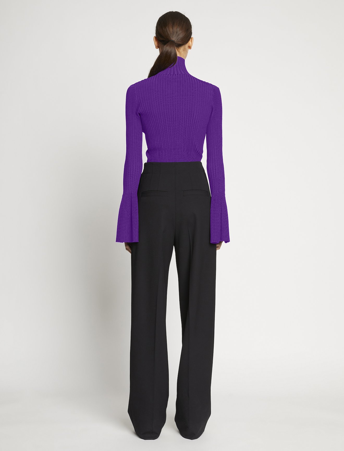 Viscose Rib Zip Sweater #3