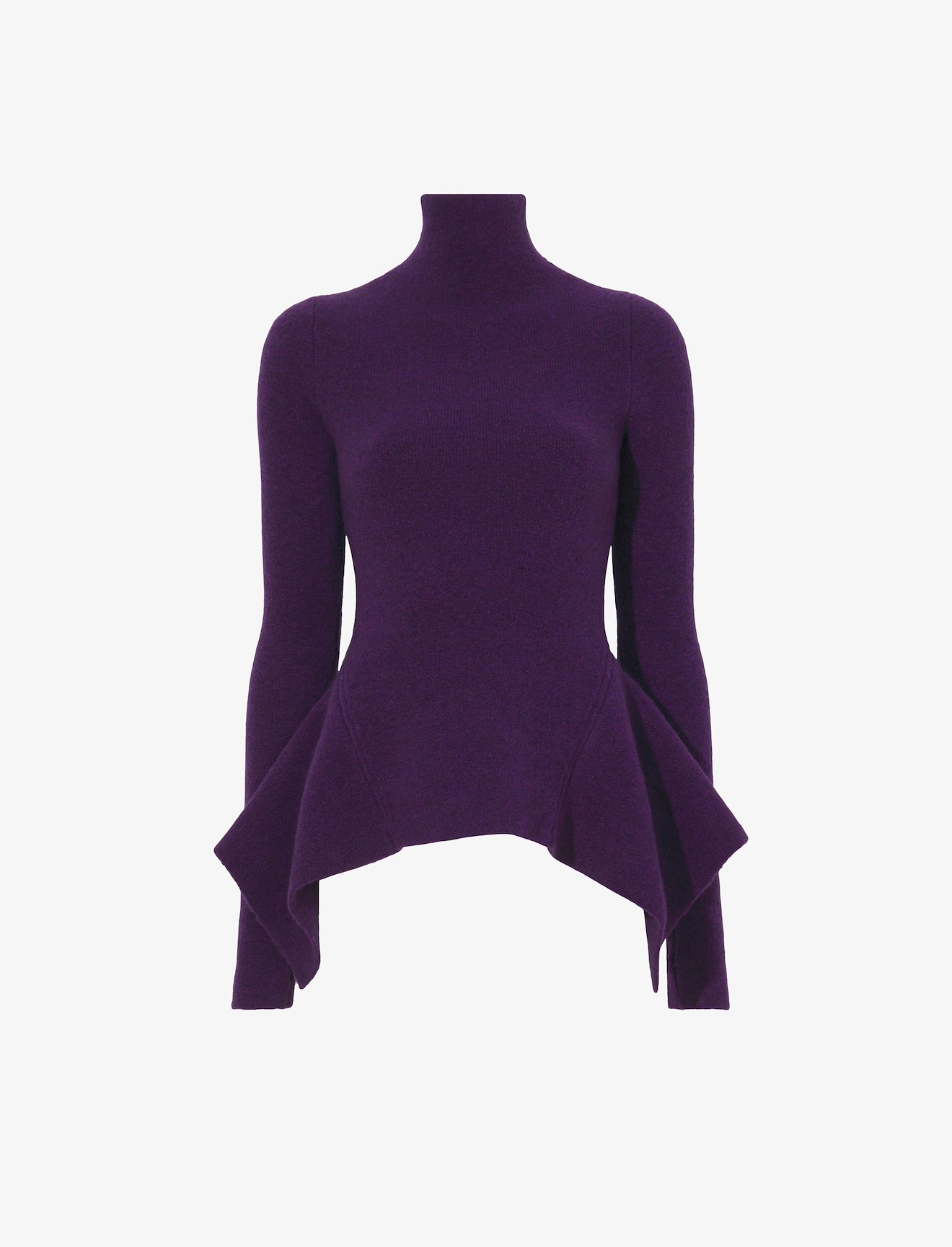 Midweight Wool Turtleneck Sweater in purple | Proenza Schouler