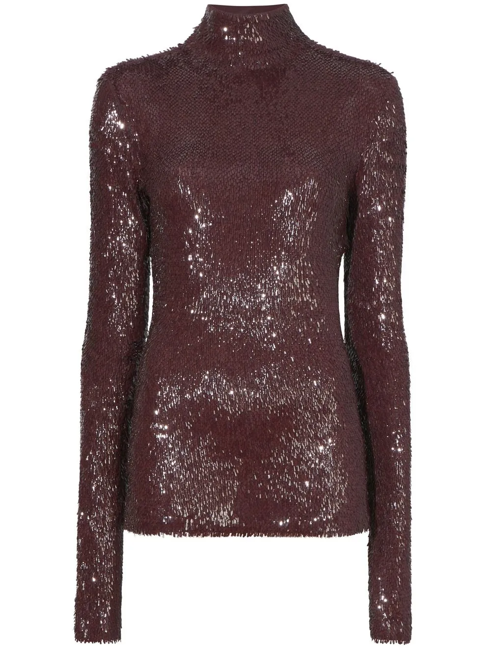 

Proenza Schouler high-neck sequined top - Brown