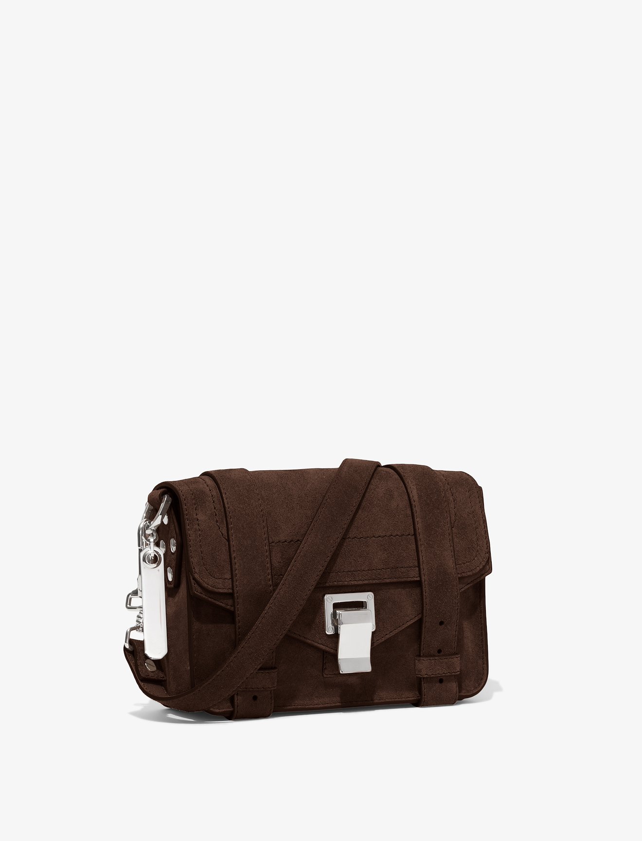 Suede Ps1 Mini Crossbody Bag in brown | Schouler