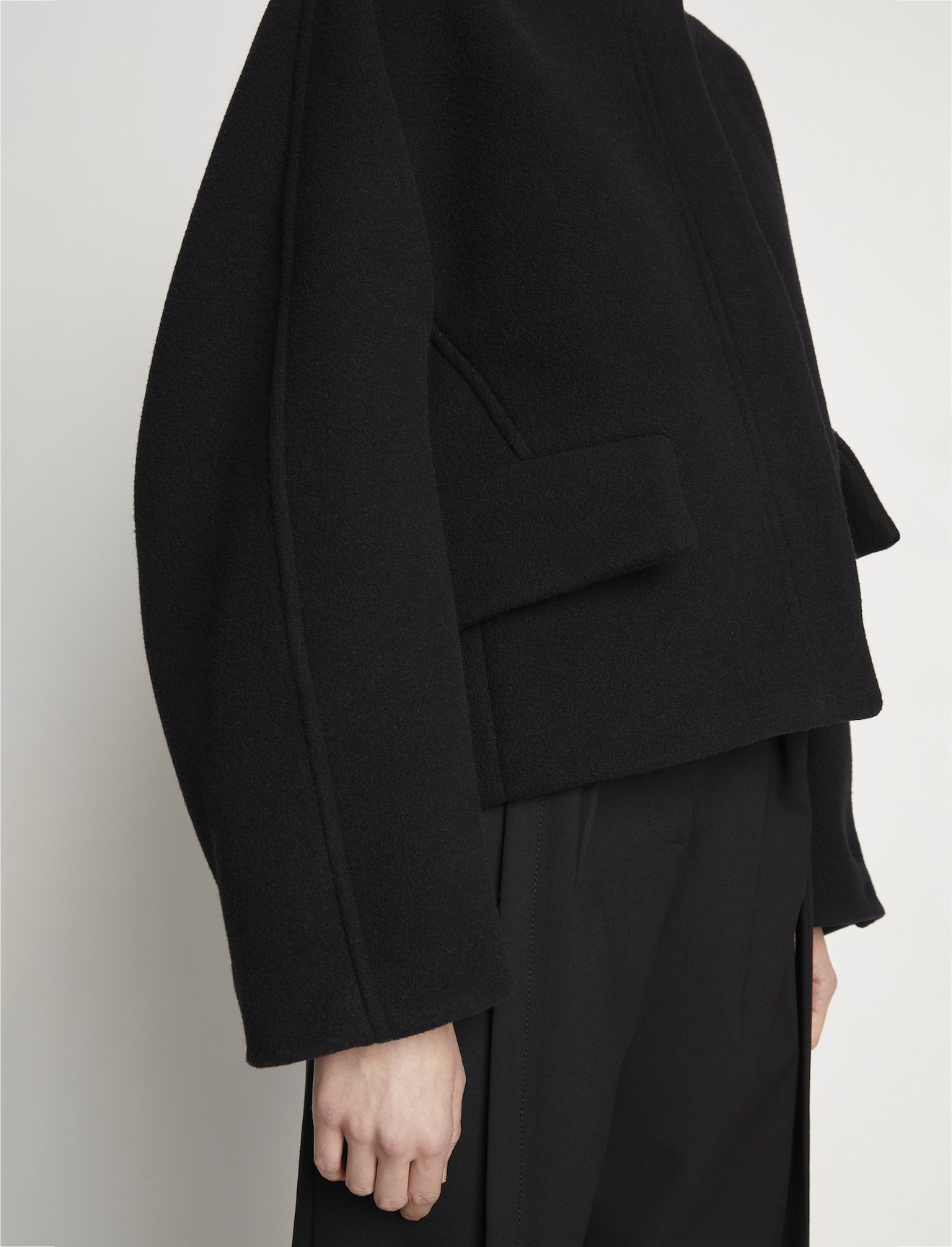 Double Face Wool Melton Jacket #4