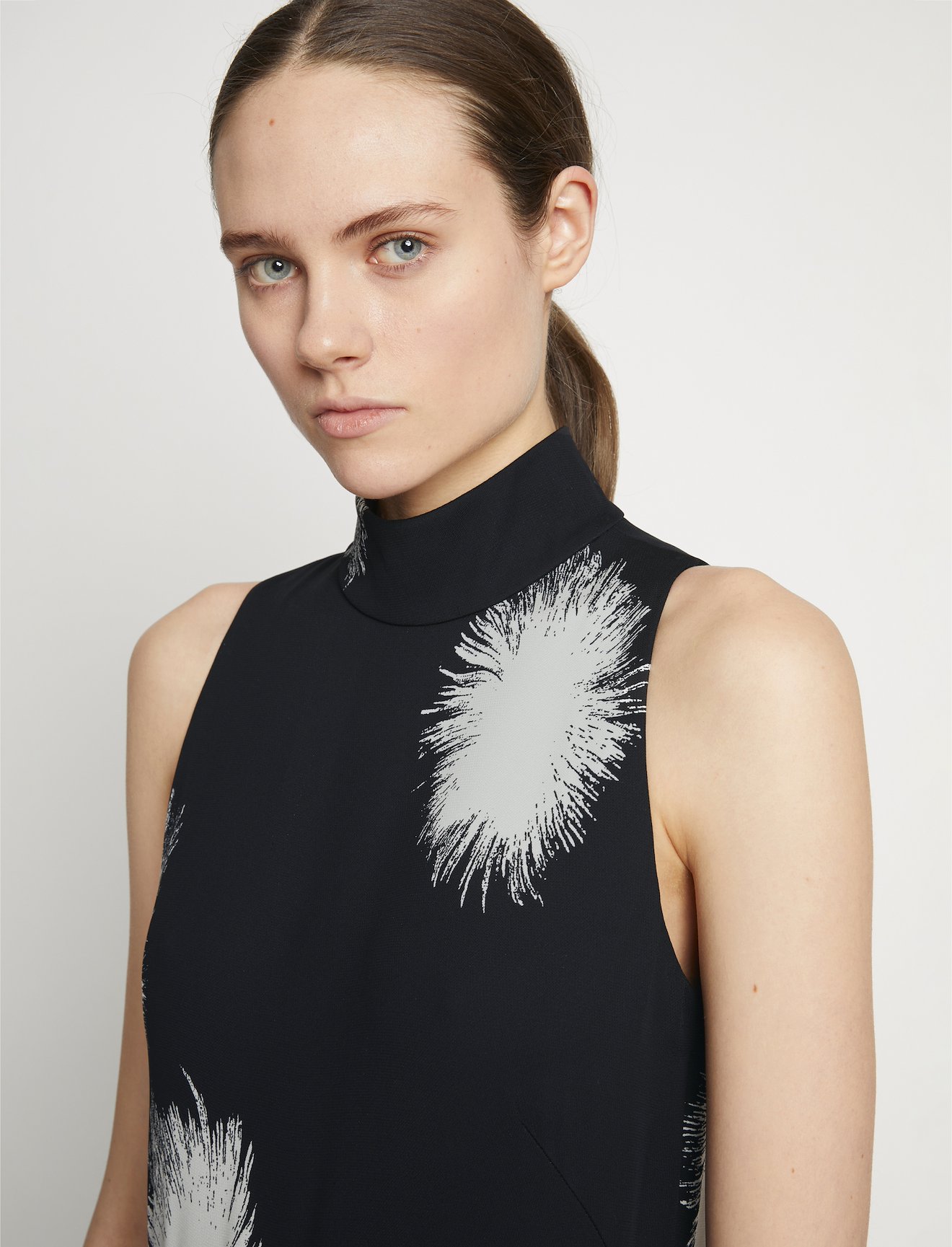 Feather Dot Printed Sleeveless Dress #3