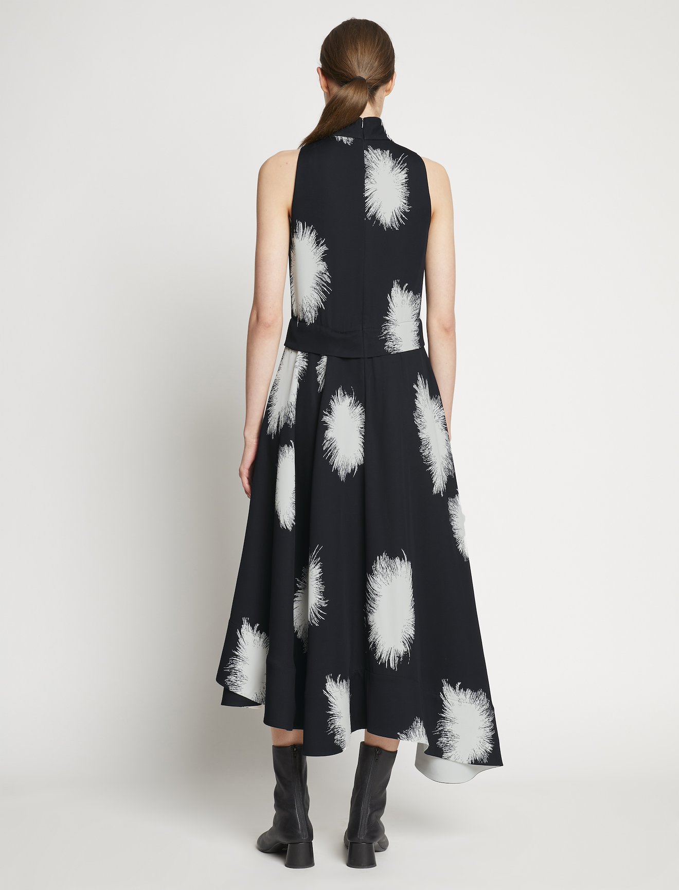 Feather Dot Printed Sleeveless Dress #2