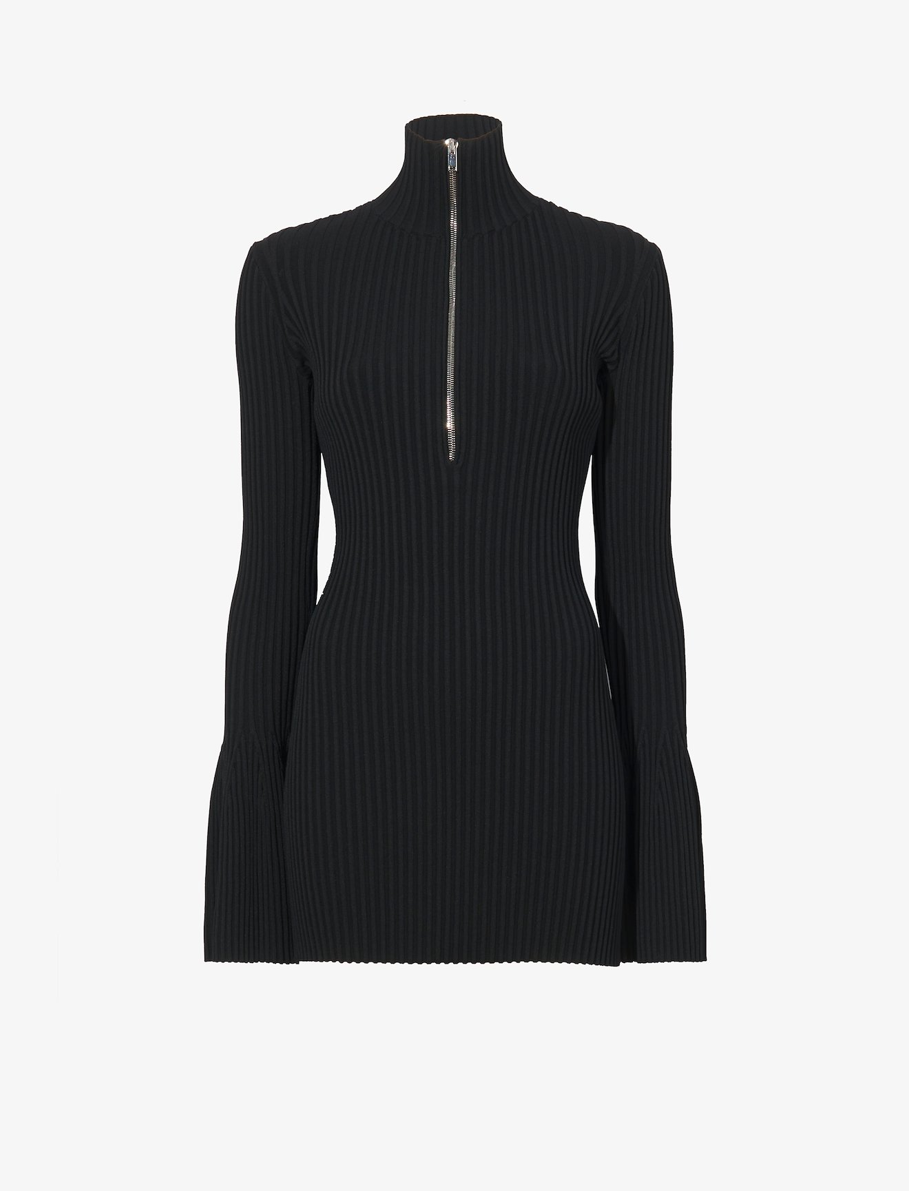 Viscose Rib Zip Sweater #5