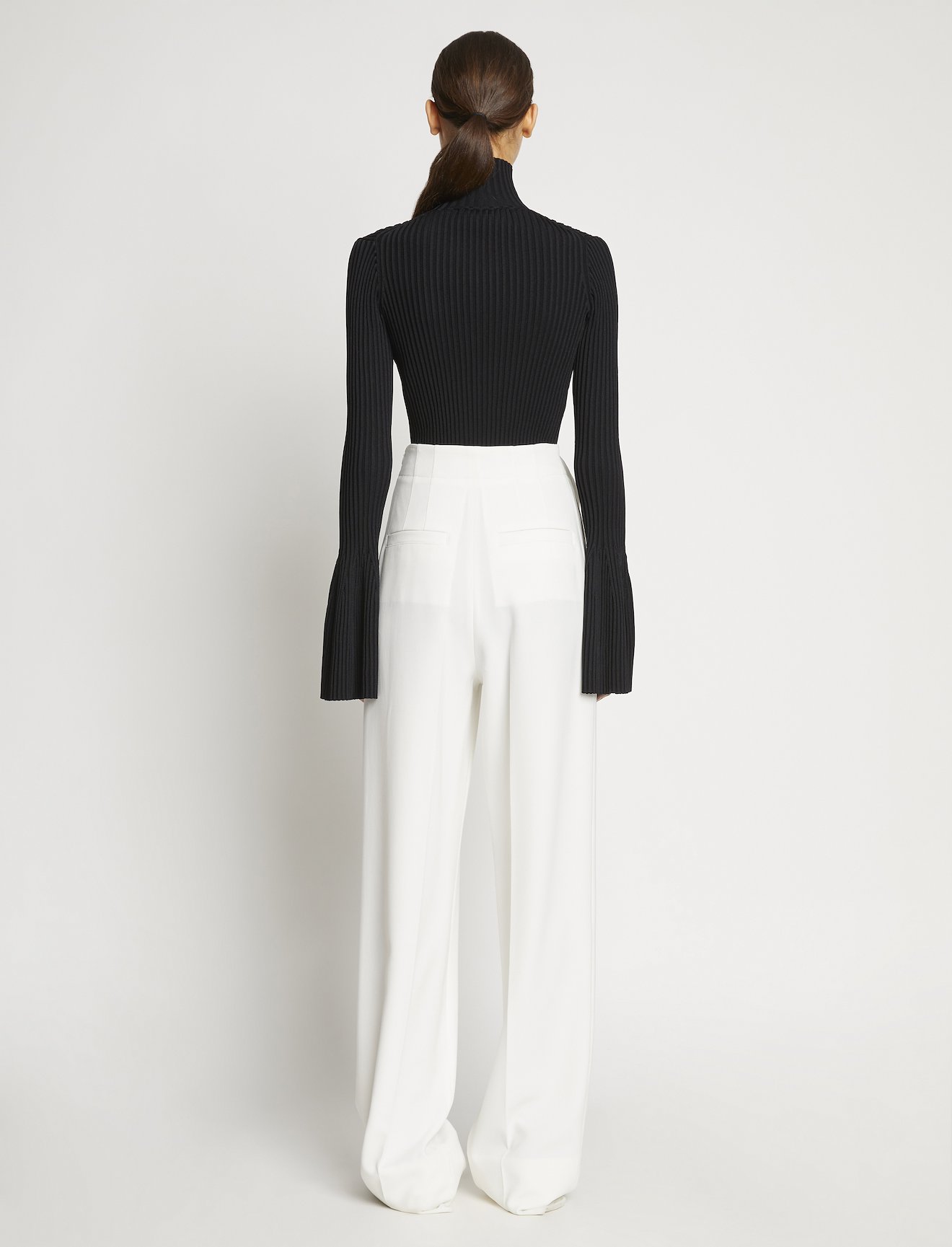 Viscose Rib Zip Sweater #3