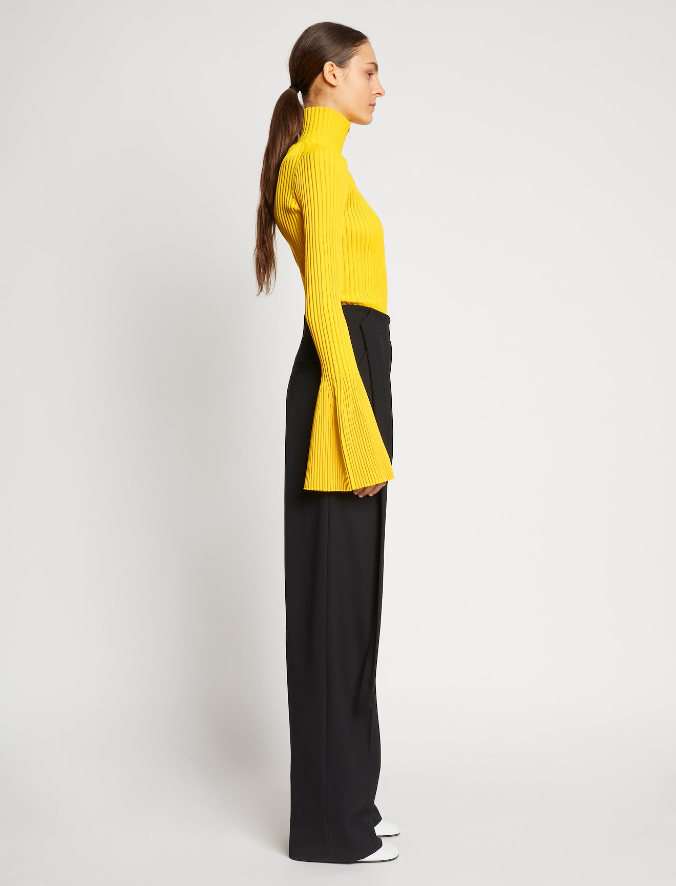 Viscose Rib Zip Sweater #2
