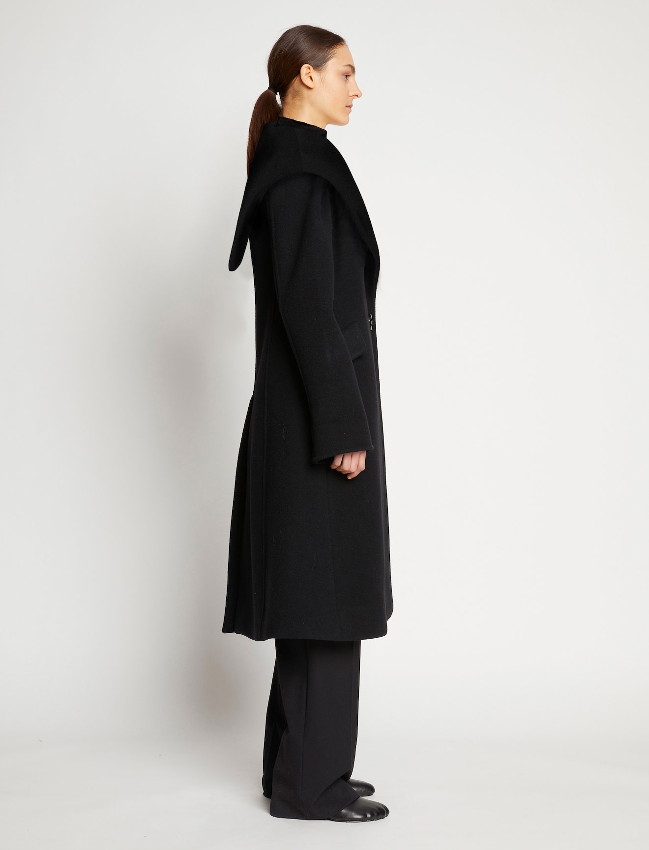 Double Face Wool Melton Coat #1