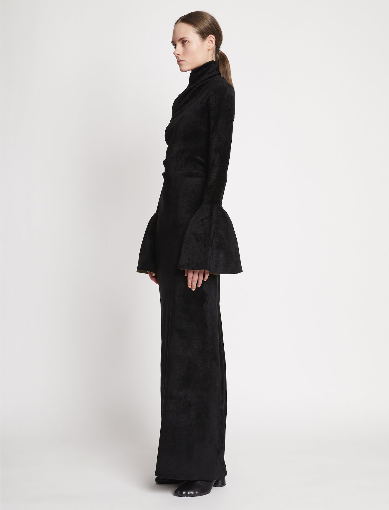 Compact Velvet Knit Column Dress #1