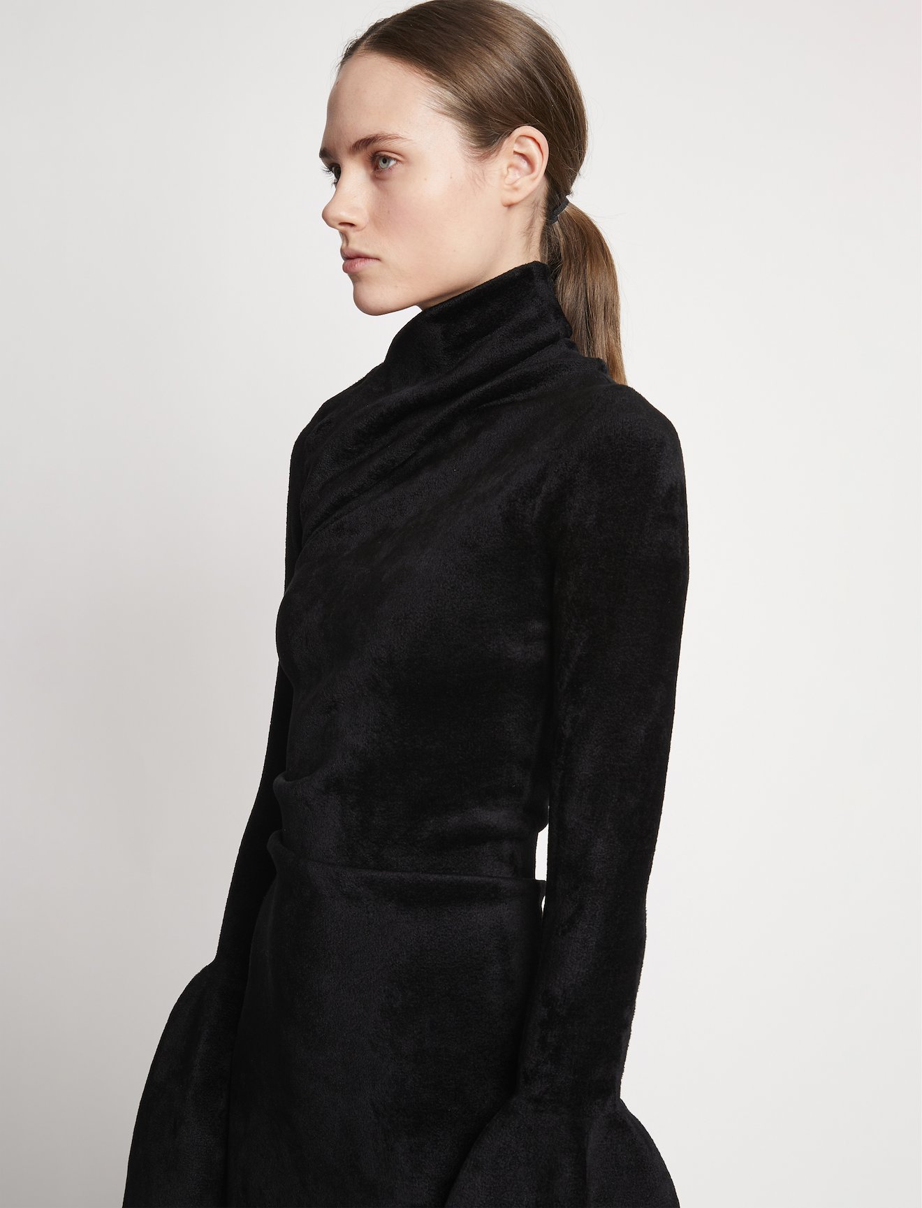 Compact Velvet Knit Column Dress #3