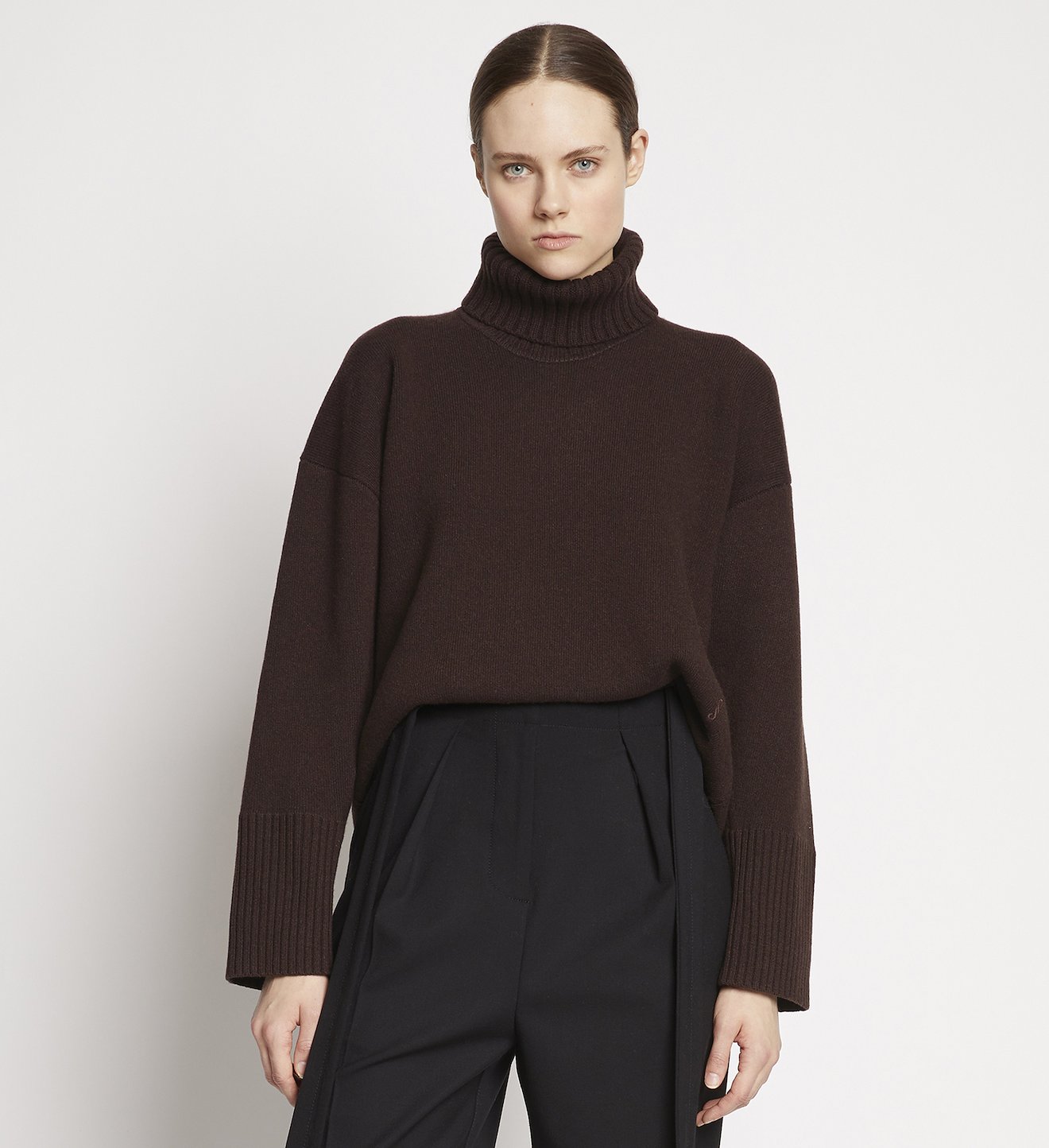 Doubleface Cashmere Oversized Turtleneck