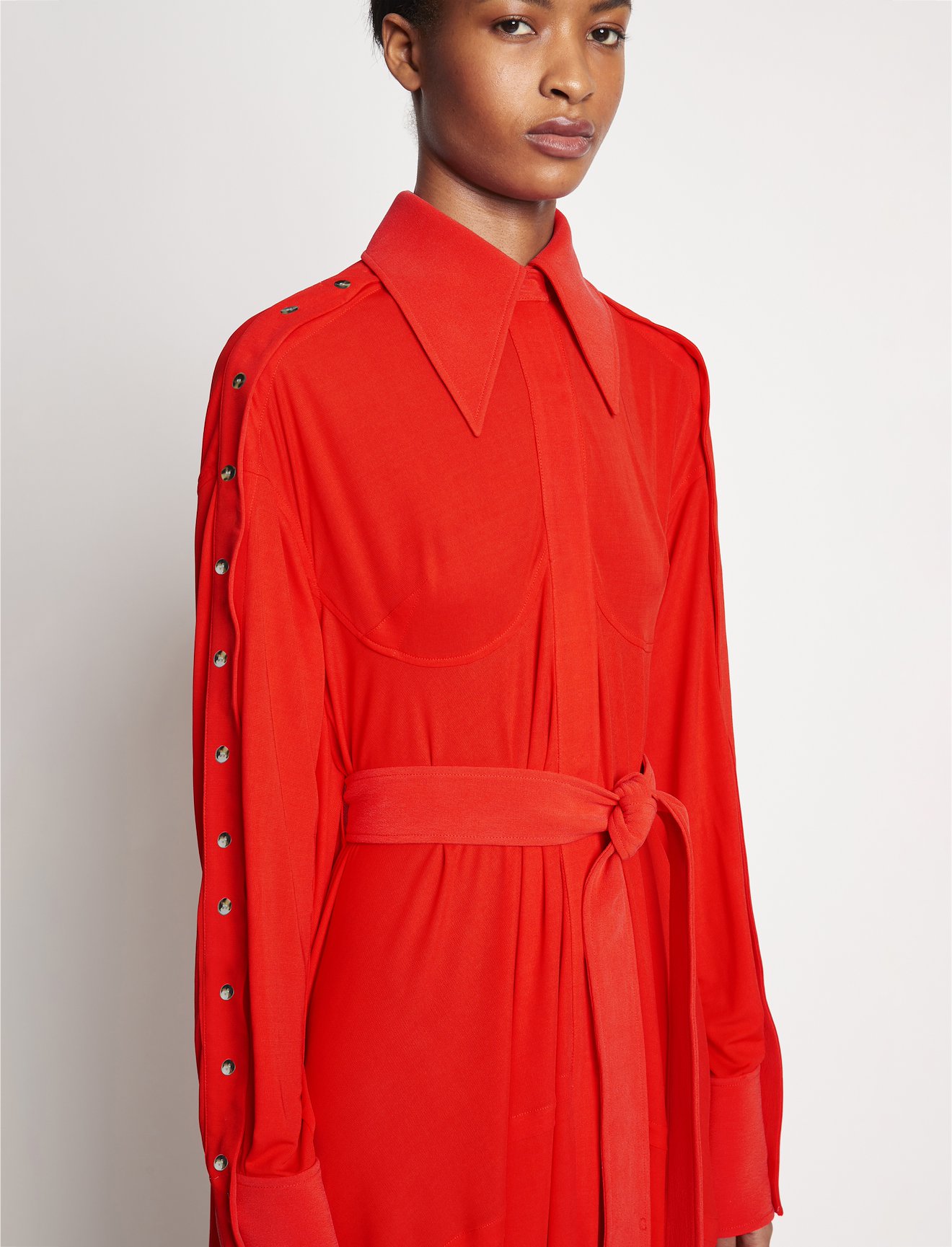 Crepe Jersey Shirt Dress #3
