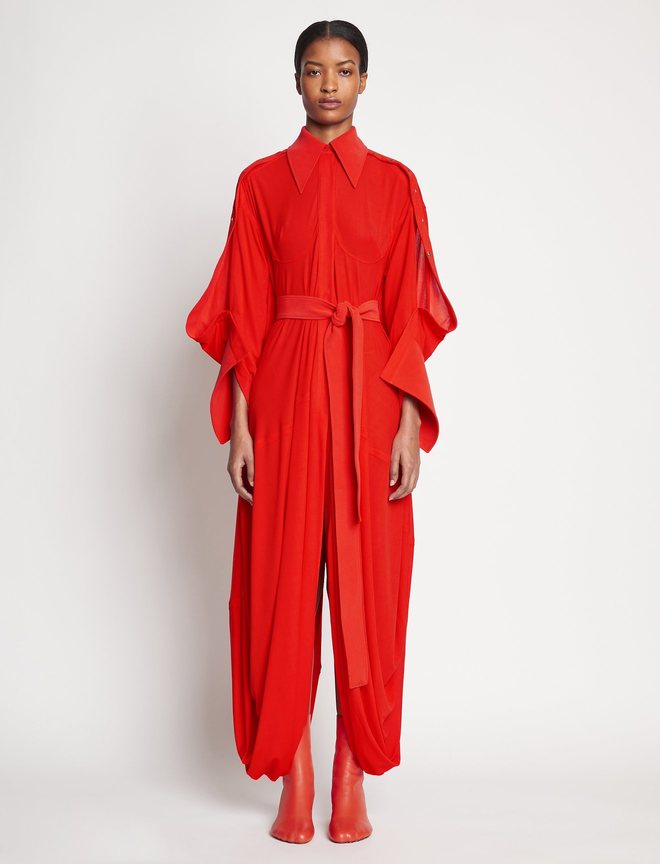 Crepe Jersey Shirt Dress #5