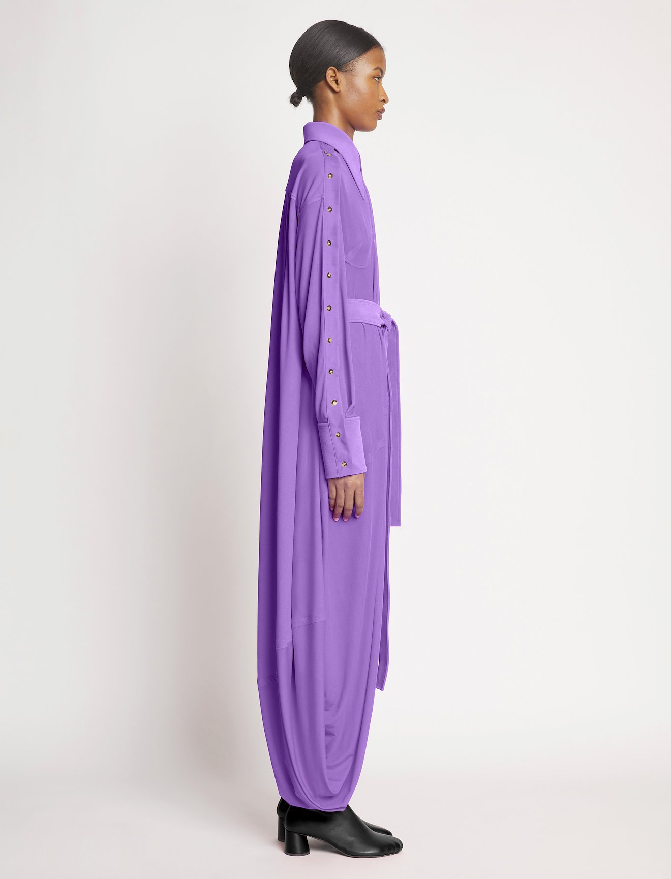 Crepe Jersey Shirt Dress #2