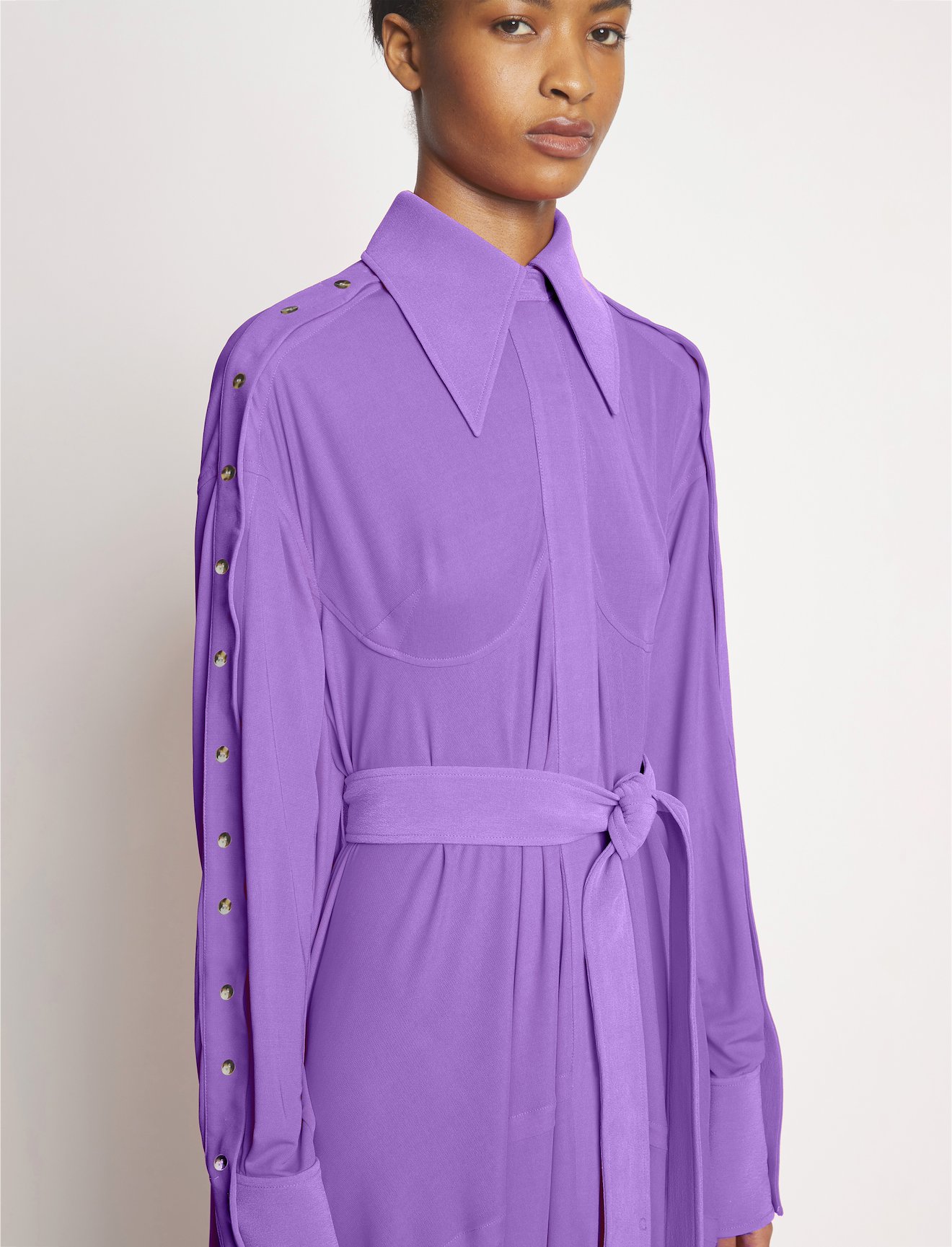 Crepe Jersey Shirt Dress #4