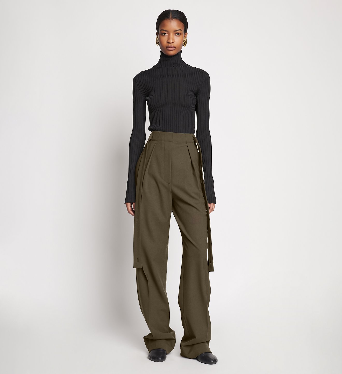 Lightweight Wool Pants in green | Proenza Schouler