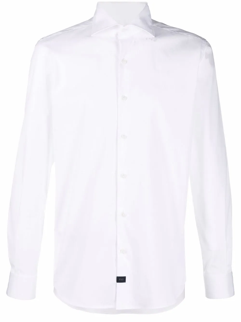 Fay рубашка с нашивкой-логотипом