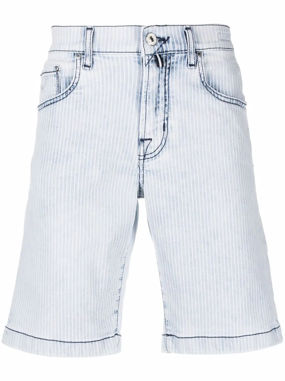 

Jacob Cohen shorts de mezclilla con tiro medio - Azul