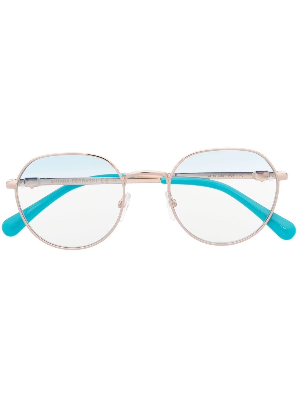 Chiara Ferragni gradient-lens round-frame sunglasses - Gold