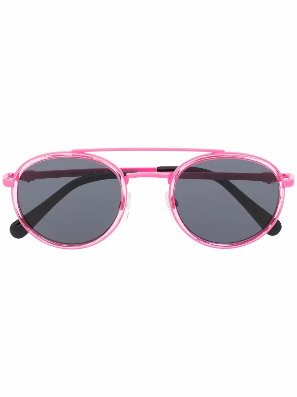 

Chiara Ferragni lentes de sol con armazón redonda - Rosado