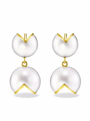 Freshwater pearl hotsell earrings gold